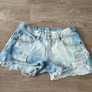 Levi’s Denim Jean Distressed Shorts